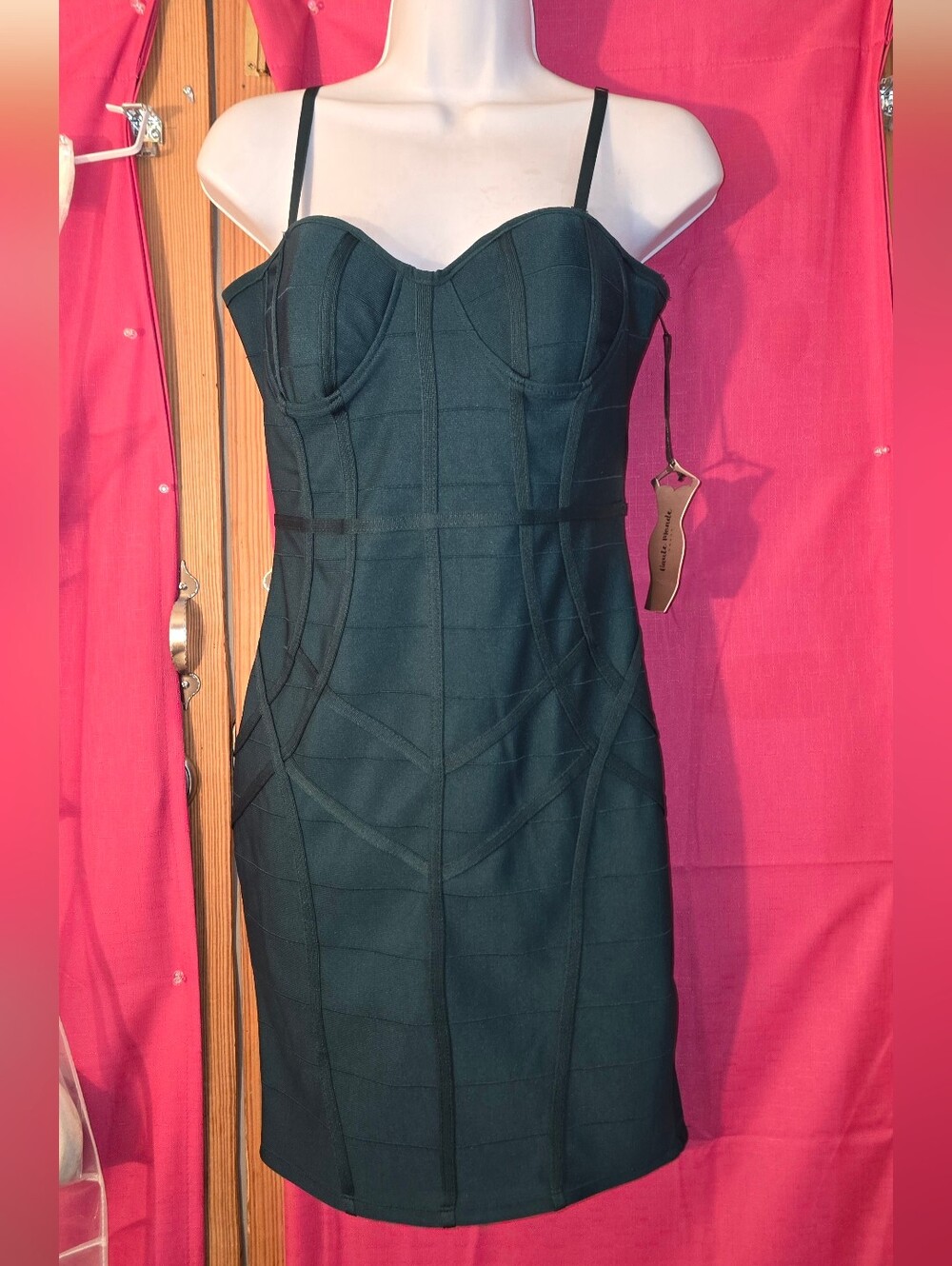 Haute Monde Green Bandage Dress Bodycon Party Size Medium Style HMD13052